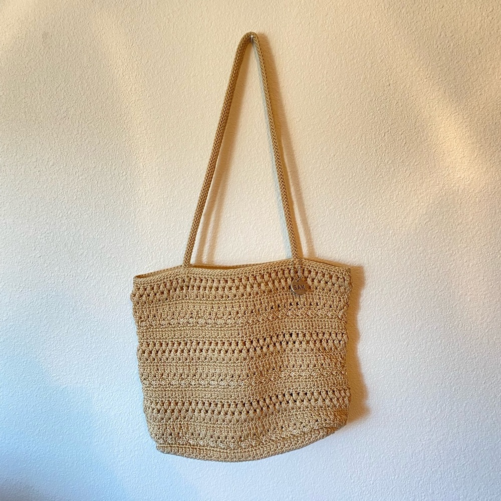The Sak Crochet Camel Bag